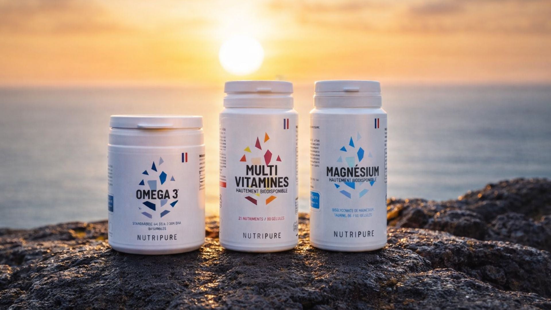 Compléments Nutripure oméga 3, multivitamines et magnésium à La Réunion