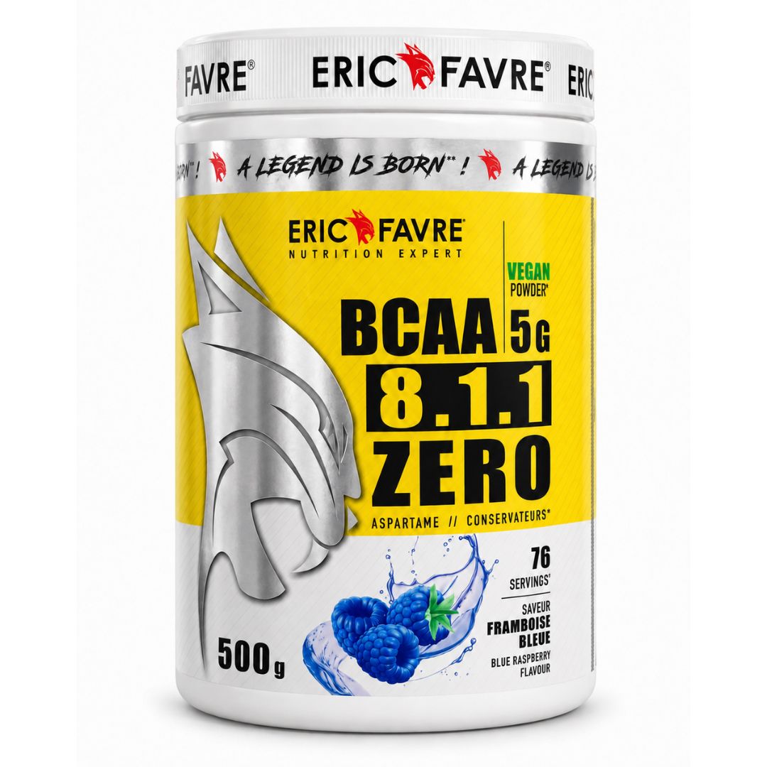 BCAA 8.1.1 Zero Eric Favre 500 g saveur framboise bleue