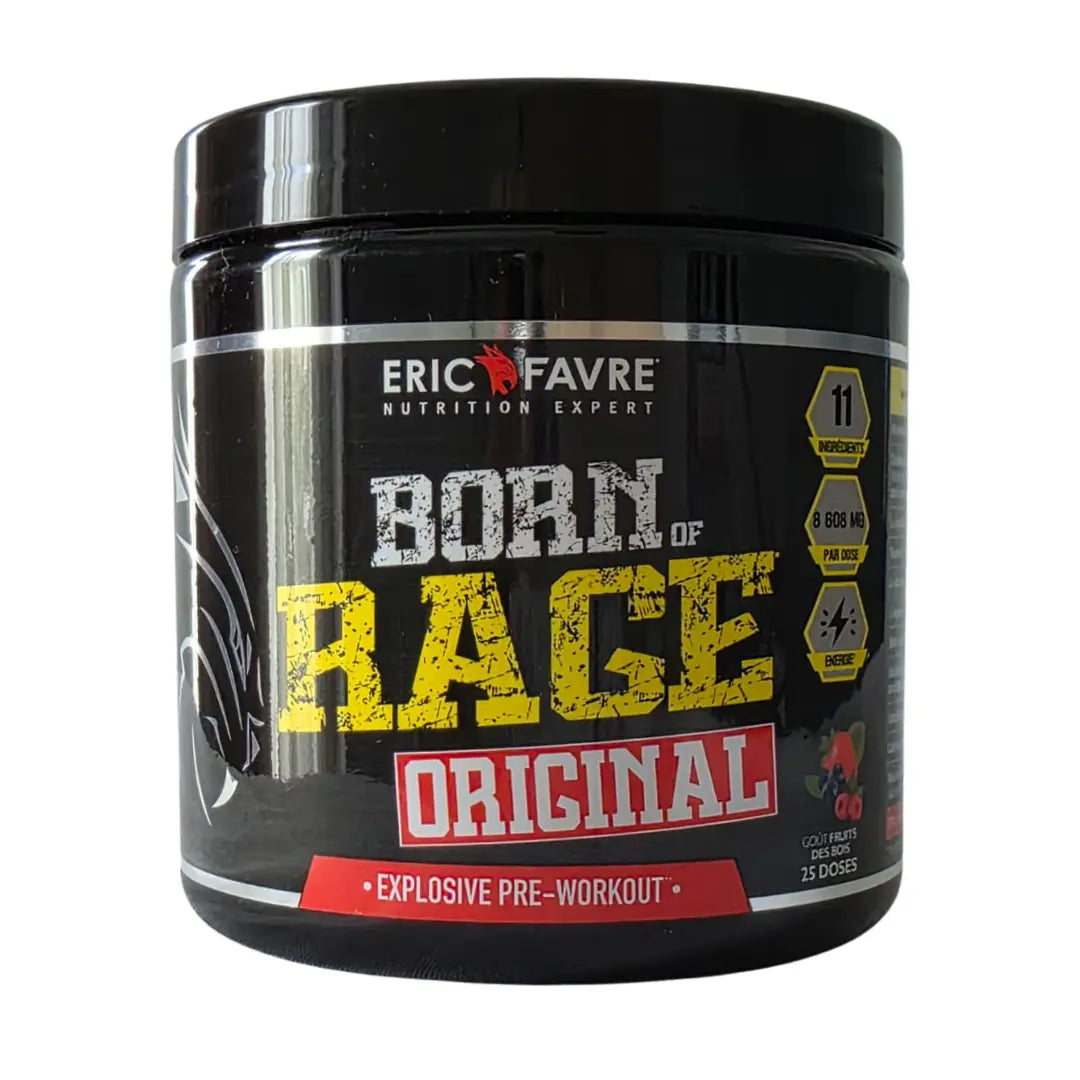 Born of Rage – Pré-workout explosif vegan | Eric Favre – Pure Performance