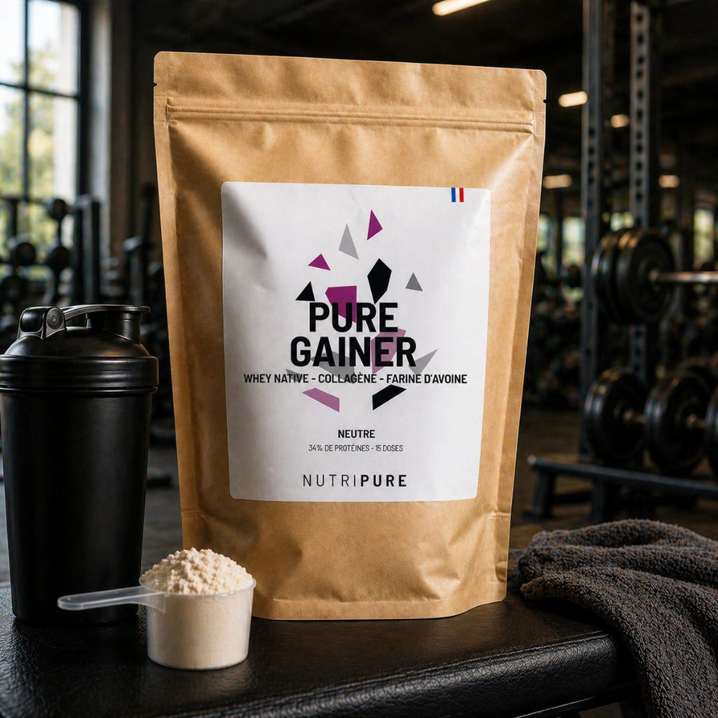 Gainer protéine whey et glucides pour prise de masse, énergie durable et récupération après entraînement