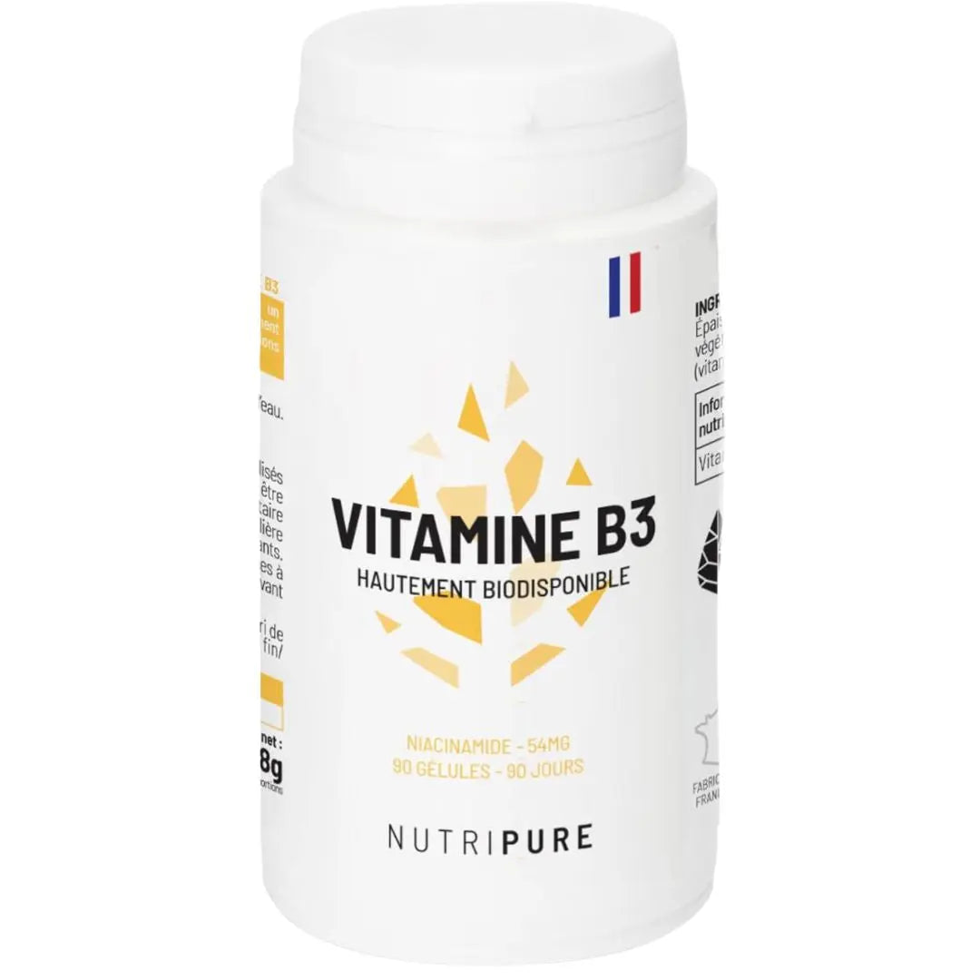 Flacon Vitamine B3 Niacinamide 54mg – fabriqué en France